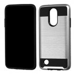 Wholesale LG Aristo, LG LV3, LG MS210 Armor Hybrid Case (Silver)